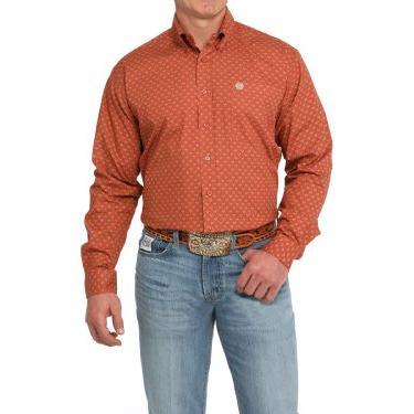 Cinch Steer Print Button-Down Western Shirt - Crazy House Western Wear