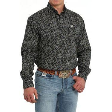 Cinch Rope Print Button-Down Western Shirt - Crazy House Western Wear