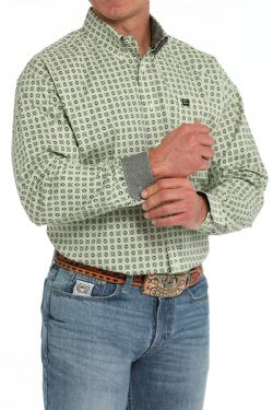 Cinch Medallion Print Button-Down Western Shirt