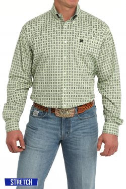 Cinch Medallion Print Button-Down Western Shirt