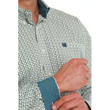 Men's Cinch Geometric Print Button-Down Western Shirt MTW1105863 - Crazy House Western Wear