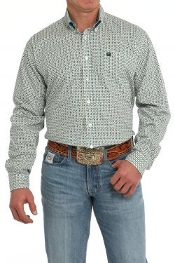 Cinch Geometric Print Button-Down Western Shirt