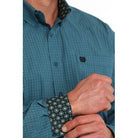 Men's Cinch Windowpane Button-Down Western Shirt MTW1105865 - Crazy House Western Wear