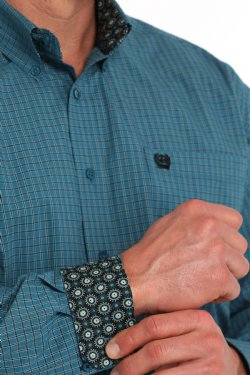 Cinch Windowpane Button-Down Western Shirt