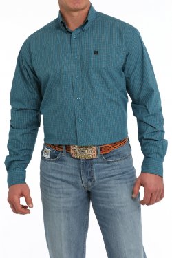 Cinch Windowpane Button-Down Western Shirt