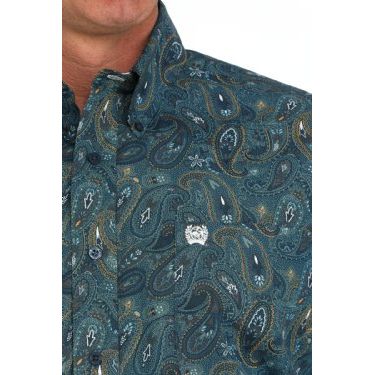Men's Cinch Paisley Print Button-Down Western Shirt MTW1105888 - Crazy House Western Wear