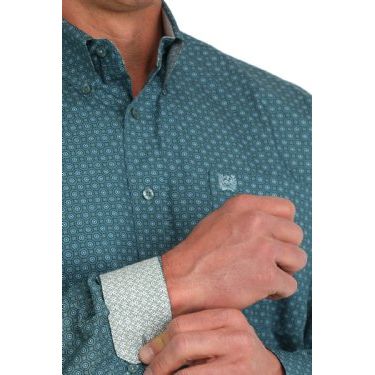 Men's Medallion Print Button-Down Western Shirt MTW1105890 - Crazy House Western Wear