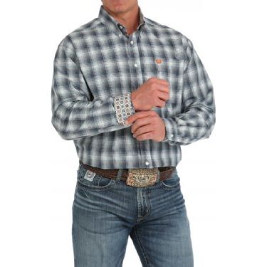 Men's Cinch Plaid Button-Down Western Shirt MTW1105893 - Crazy House Western Wear