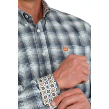 Men's Cinch Plaid Button-Down Western Shirt MTW1105893 - Crazy House Western Wear