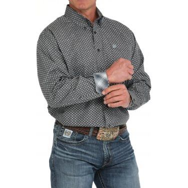 Men's Cinch Geometric Print Button-Down Western Shirt MTW1105894 - Crazy House Western Wear