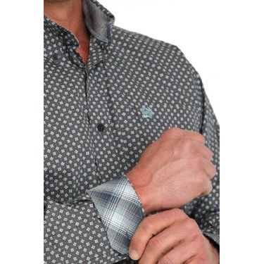 Men's Cinch Geometric Print Button-Down Western Shirt MTW1105894 - Crazy House Western Wear
