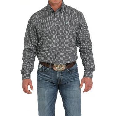 Men's Cinch Geometric Print Button-Down Western Shirt MTW1105894 - Crazy House Western Wear