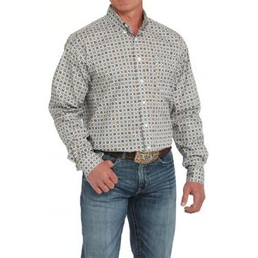 Men's Cinch Medallion Print Button-Down Western Shirt MTW1105895 - Crazy House Western Wear
