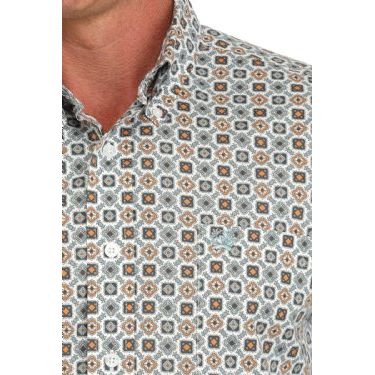 Men's Cinch Medallion Print Button-Down Western Shirt MTW1105895 - Crazy House Western Wear