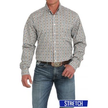 Men's Cinch Medallion Print Button-Down Western Shirt MTW1105895 - Crazy House Western Wear