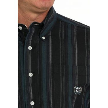 Men's Cinch Vintage Striped Print Button-Down Western Shirt MTW1242005 - Crazy House Western Wear