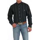 Men's Cinch Vintage Striped Print Button-Down Western Shirt MTW1242005 - Crazy House Western Wear