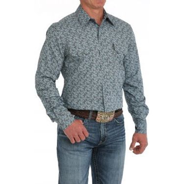 Men's Cinch Modern Fit Geometric Print Western Shirt MTW1301083 - Crazy House Western Wear