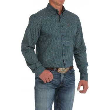 Men's Cinch Modern Fit Geometric Print Western Shirt MTW1347127 - Crazy House Western Wear