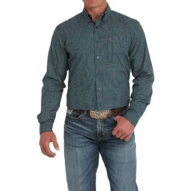 Men's Cinch Modern Fit Geometric Print Western Shirt MTW1347127 - Crazy House Western Wear