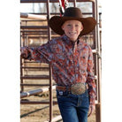 Boy's Cinch Paisley Print Button-Down Western Shirt MTW7060365 - Crazy House Western Wear
