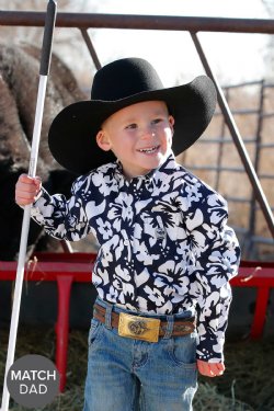 Cinch Toddler Hibiscus Print Button-Down Western Shirt