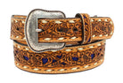 Men's Nocona Tan with Blue Accent Leather Belt N2498727