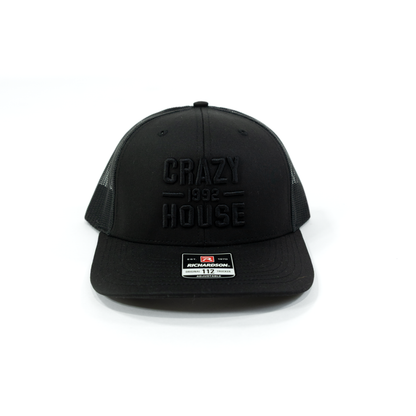 Crazy House Black on Black Snapback Cap