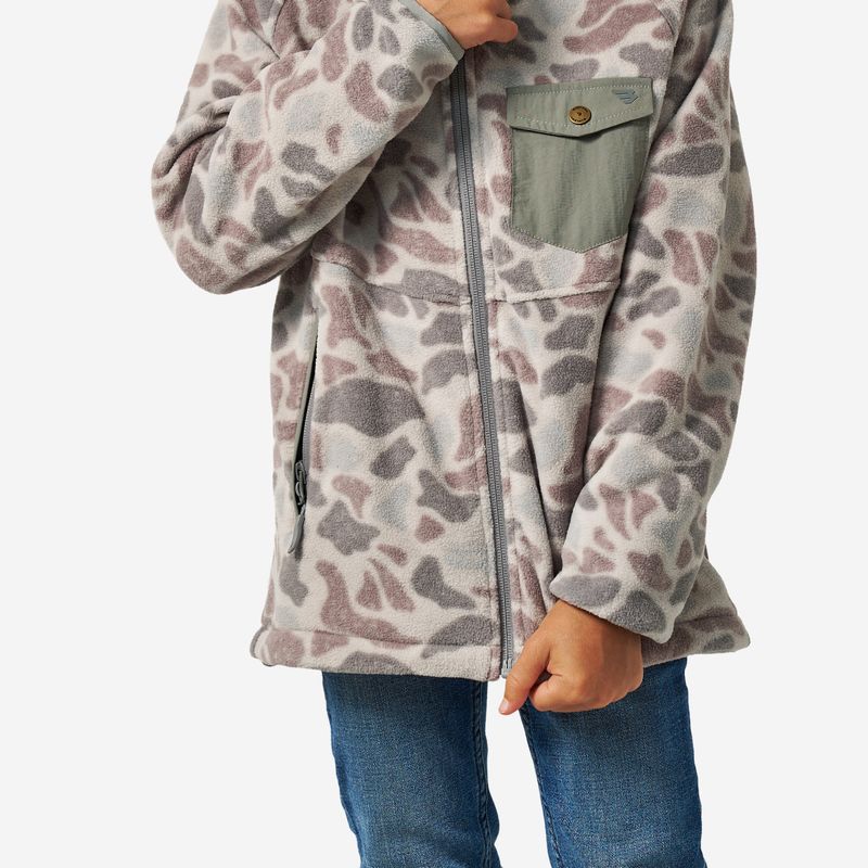 Burlebo Boy's Classic Deer Camo Microfleece Y-MICFZJ-CDC