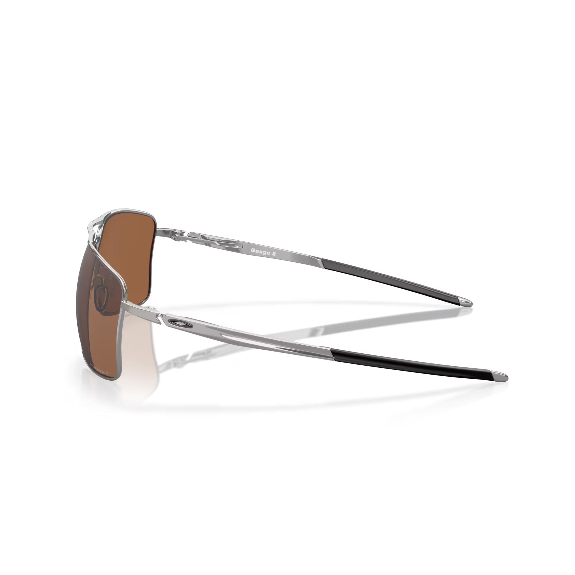 Oakley Gauge 8 Polished Chrome Frame with Tungsten Polarized Lenses OO4124-0962