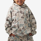 Burlebo Boy's Mallard Mayhem Camo Vintage Washed Hoodie Y-VWFH-MMAYC