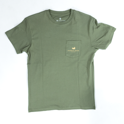 Boy's Southern Marsh Olive Duck Decoy Camo Tee YADYD-SWO