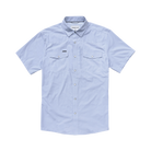 Men's Poncho "The Padre" Blue Short Sleeve Regular Fit Pearl Snap Shirt