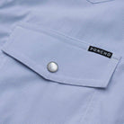 Men's Poncho "The Padre" Blue Short Sleeve Regular Fit Pearl Snap Shirt