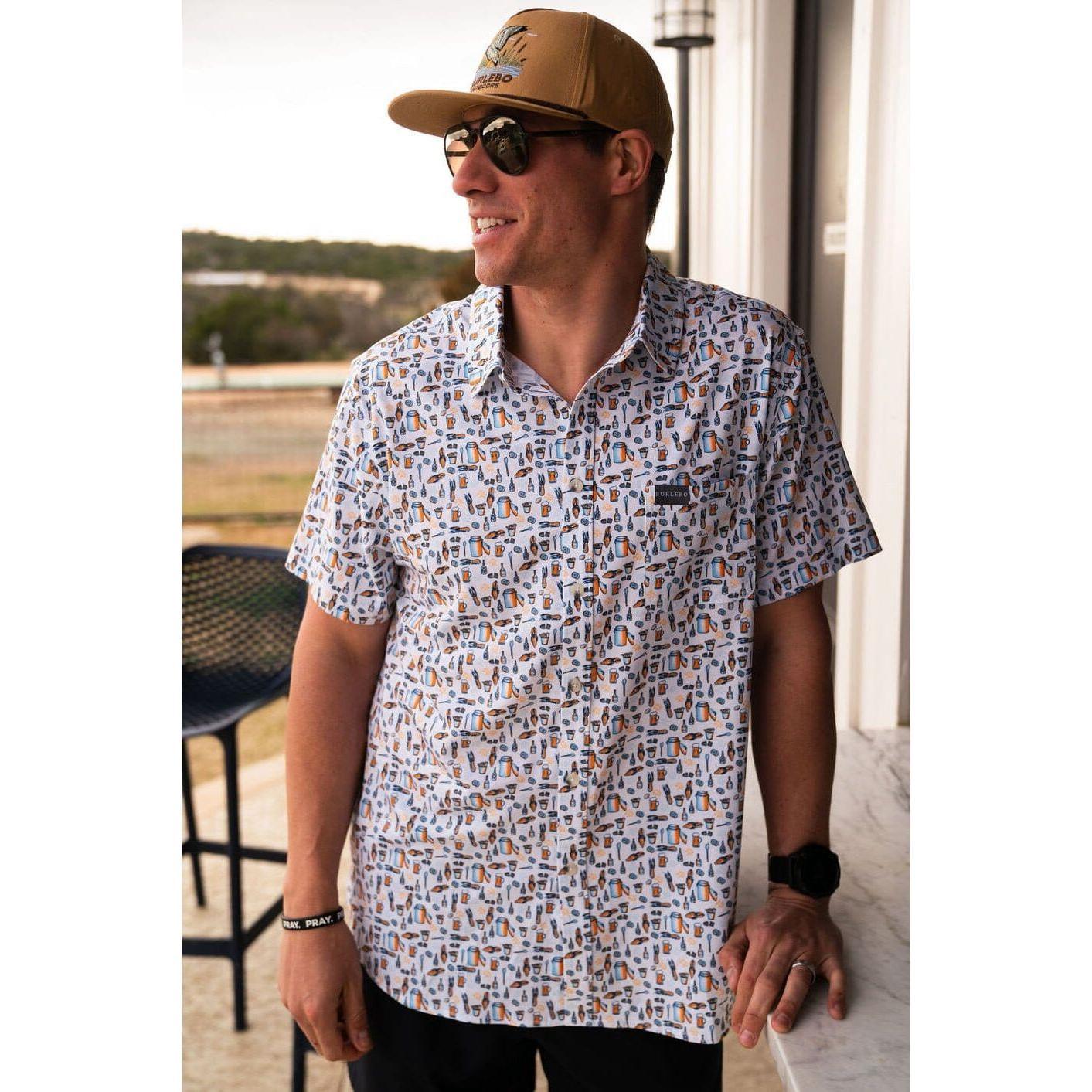 Men's Burlebo Performance Button Up 0008PBU-CFB - Crazy House Western Wear