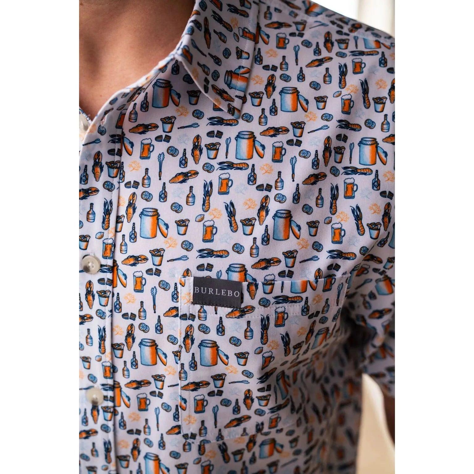 Men's Burlebo Performance Button Up 0008PBU-CFB - Crazy House Western Wear