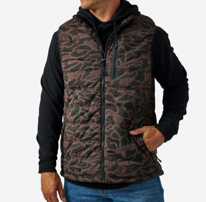 Burlebo Men's Bendita Camo Puffer Vest PV-BITAC