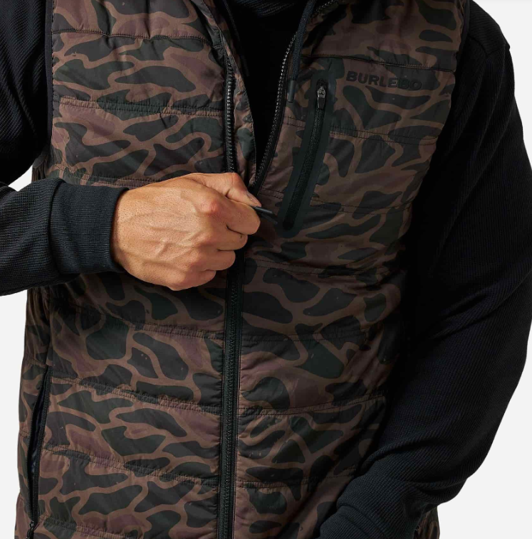 Burlebo Men's Bendita Camo Puffer Vest PV-BITAC