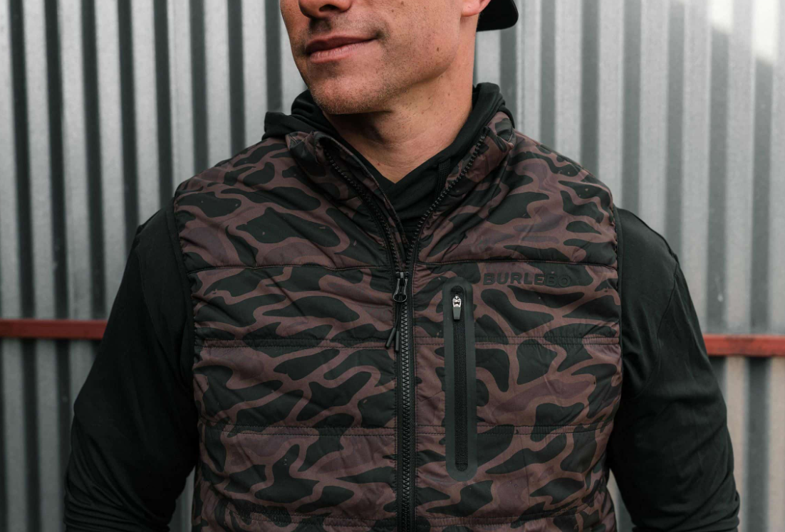 Burlebo Men's Bendita Camo Puffer Vest PV-BITAC