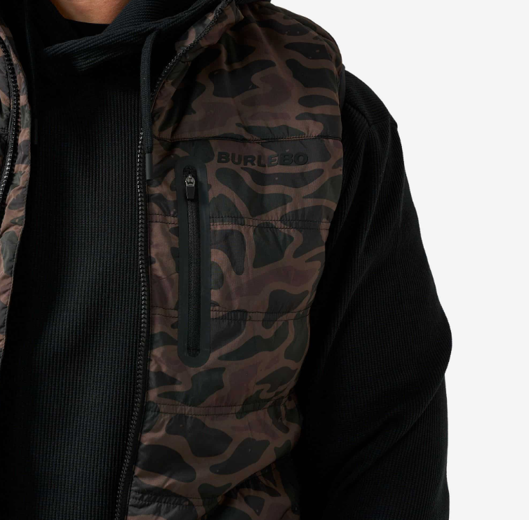 Burlebo Men's Bendita Camo Puffer Vest PV-BITAC