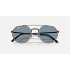 Ray-Ban Circle Polished Black Frame Sunglasses with Blue Lenses 0RB3765-9279R553