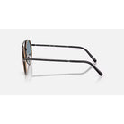 Ray-Ban Circle Polished Black Frame Sunglasses with Blue Lenses 0RB3765-9279R553