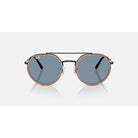 Ray-Ban Circle Polished Black Frame Sunglasses with Blue Lenses 0RB3765-9279R553