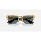 Ray-Ban Gold Frame with Dark Blue Lens Wayfarer Deluxe 0RB3875-92763R