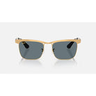 Ray-Ban Gold Frame with Dark Blue Lens Wayfarer Deluxe 0RB3875-92763R
