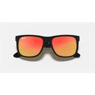 Ray-Ban Matte Black and Red Mirror Justin Sunglasses 0RB4165-622/6Q55