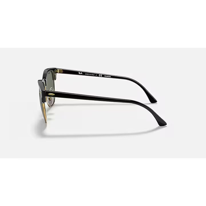 Ray-Ban Polished Black and Green Clubmaster Sunglasses RB3016-901/58