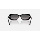 Ray-Ban Polished Black Oval Sunglasses with Gradient Gray Polarized Lenses 0RB2221-901-M356