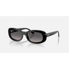 Ray-Ban Polished Black Oval Sunglasses with Gradient Gray Polarized Lenses 0RB2221-901-M356