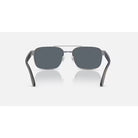 Ray-Ban Polished Gunmetal with Blue Polarized Lenses Sunglasses RB3701-004